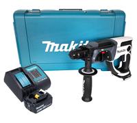 Makita DHR 202 SG1W Taladro percutor sin cable 18 V 20 mm 2,0 J blanco + 1x batería recargable 6,0 Ah + cargador + maletín