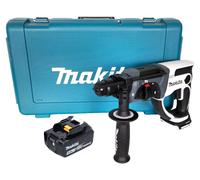 Makita DHR 202 T1W Taladro percutor sin cable 18 V 20 mm 2,0 J blanco + 1x batería recargable 5,0 Ah + maletín - sin cargador
