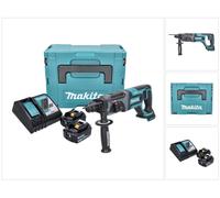 Makita DHR 241 RFJ Martillo combinado a batería 18V con SDS-Plus en Makpac 3 + 2x Batería BL 1830 3,0 Ah + Cargador DC 18 RC