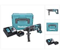 Makita DHR 241 RT1J Martillo combinado a batería 18V con SDS-Plus en Makpac 3 + 1x Batería BL 1850 5,0 Ah + Cargador DC 18 RC