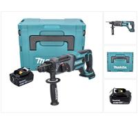 Makita DHR 241 T1J Martillo combinado a batería 18V con SDS-Plus en Makpac 3 + 1x Batería BL 1850 5,0 Ah - Sin cargador incluido