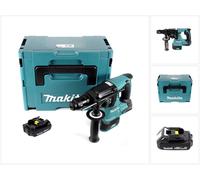 Makita DHR 243 Y1J Martillo perforador inalámbrico 18 V sin escobillas + 1 batería de 1,5 Ah + Makpac - sin cargador