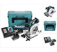 Makita DHS 680 RTJ Sierra circular a batería 18V en maletín Makpac 3 + 2x Batería BL1850 5,0 Ah + Cargador DC 18 RC