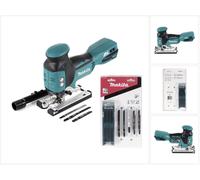 Makita DJV 181 Z Sierra caladora a batería 18 V + Juego de hojas de sierra Sortiment A ( B-44410 ) - Sin batería, sin cargador, sin maletín incluidos