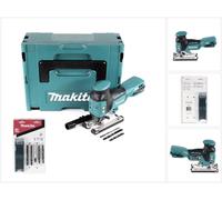 Makita DJV 181 ZJ Sierra caladora a batería 18 V en Makpac 2 + Juego de hojas de sierra Sortiment A ( B-44410 ) - Sin batería, sin cargador incluidos