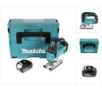 Makita DJV 182 T1J Sierra caladora a batería 18 V en Makpac 2 + 1x Batería BL1850 5,0 Ah - Sin cargador incluido