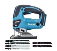Makita Sierra de calar inalámbrica DJV180ZX 18V LXT, con 6 cuchillas y mango superior