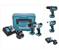 Makita DLX 2339 J kit combinado sin cable DDF 482 taladro atornillador sin cable + DTD 156 atornillador de impacto sin cable + 2x batería recargable 3.0 Ah + cargador + Makpac