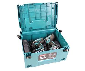Makita DLX2127MJ 18V Litio-Ion batería Taladro/Atornillador (DDF482) & Atornillador de impacto (DTD152) combiset (2x 4.0Ah) en Mbox