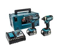 Makita DLX2131TJ 18V Li-ion LXT Kit combinado de 2 piezas compuesto por DHP482Z y DTD152Z completo con 2 baterías de 5.0 Ah y cargador suministrado en una funda Makpac