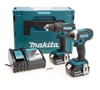 Makita DLX2131TJ 18V LXT DHP482 Taladro Combi & DTD152 Impacto Driver Doble De