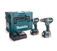 Makita DLX2180TJ 18 V Li-ion LXT Brushless 2 Piece Kit Complete with 2 x 5.0 Ah Li-ion Batteries and Charger in a Stacking Case