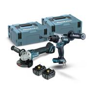 Makita DLX2413TJ DGA504Z/DHP486Z/BL1850Bx2 Combo Kit, LXT Tipo, 5.0Ah, 18 V Tensión de La Batería