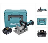 Makita DPJ 180 G1J 18 V Ranuradora sin cable 18 V 100 mm + 1x Batería 6.0 Ah + Makpac - sin cargador