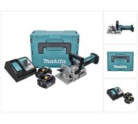 Makita DPJ 180 RFJ Ranuradora sin cable 18 V 100 mm + 2x Baterías 3.0 Ah + Cargador + Makpac