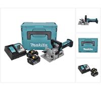 Makita DPJ 180 RGJ Ranuradora sin cable 18 V 100 mm + 2x Baterías 6.0 Ah + Cargador + Makpac