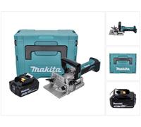 Makita DPJ 180 T1J Ranuradora sin cable 18 V 100 mm + 1x Batería 5.0 Ah + Makpac - sin cargador