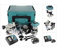 Makita DRT 50 RT1JX2 Fresadora multifunción a batería 18V en maletín Makpac 4 + 1x Batería BL 1850 + Cargador DC 18 RC