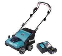 Makita DUV 320 RT: Desmalezadora eléctrica a batería de 18 V, 32 cm de ancho, depósito de 30 litros, motor brushless, incluye 1 batería de 5,0 Ah y un cargador