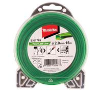 Makita Accesorio para desbrozadora E-01769 Bobina de hilo 2,0 mm 15 m Alambre verde Hoja trébol