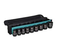 Makita E-16601 - Juego de llaves de impacto (8 piezas, 1/2"), color negro