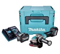 Makita GA 044 GT101 Amoladora angular sin cable 40 V máx. 125 mm X-LOCK Brushless + 1x batería recargable 5,0 Ah + cargador + Makpac
