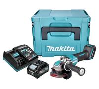 Makita GA 047 GM101 Amoladora angular sin cable 40 V máx. 125 mm X-LOCK Brushless + 1x batería recargable 4,0 Ah + cargador + Makpac