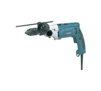 Makita Taladro percutor eléctrico HP2071J 2.900 rpm sin llave 2,5 kg negro/azul/plata con maletín