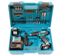Makita HP333DSAX1 Taladro atornillador inalámbrico 12 V máx. / 2,0 Ah, 2 baterías y cargador en maletín de transporte