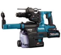 makita HR004GM202 SDS-PLUS - Martillo combinado con batería (40 V, máx. 4,0 Ah, 2 baterías + cargador en MAKPAC con extracción de polvo DX14)