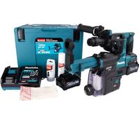 makita HR004GM202 SDS-PLUS - Martillo combinado con batería (40 V, máx. 4,0 Ah, 2 baterías + cargador en MAKPAC con extracción de polvo DX14)