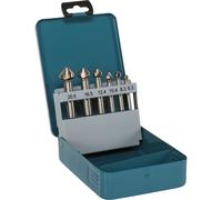 Makita Juego de avellanadores cónicos D-42204 – 6 piezas, caja de metal, corte 90°, Ø 6,3–20 mm