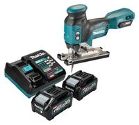 Makita JV 001 GM201 Sierra de calar sin cable 40 V máx. 135 mm sin escobillas + 2x batería 4,0 Ah + cargador