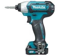 Makita - Llave de impacto AKU 12V, 2x batería 2.0 Ah XR, cargador TD110DSAE