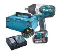 Makita Aprietatuercas a batería DTW1001RTJ 1050 Nm 3/4" 2x18V 5.0Ah cargador rápido Maletín Makpac