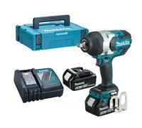 Makita - Llave de impacto AKU 18V, 2x batería 5,0 Ah LXT, cargador DTW1002RTJ