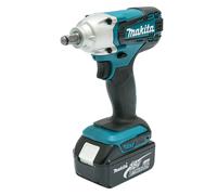 MAKITA - Llave Impacto DTW190RTJ 18V 190Nm 1/2" 5.0ah + DC18RC + maletín de PVC + juego de vasos de impacto de 10 piezas.