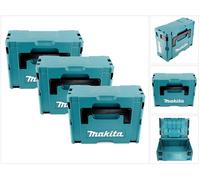 Makita MAKPAC 2 - Juego de herramientas de plástico de 3 piezas. - sin inserto