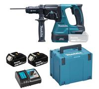 Makita Martillo DHR243RTJ 18V SDS-Plus 2.0 J BRUSHLESS 3 Funciones 2x5.0Ah
