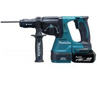 Makita martillo dhr243rtj 18v sds-plus 2.0 j brushless 3 funciones 2x5