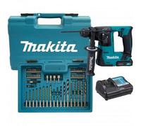 Makita - Martillo perforador AKU de 12 V, 2 baterías CXT de 1,5 Ah, cargador HR140DWYE1
