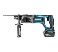 Makita Martillo perforador con batería DHR241RTJ, 18 V, azul, tamaño