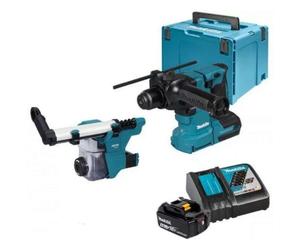 Makita - Martillo perforador inalámbrico de 18V, 2x batería Li-ion LXT 5,0 Ah, cargador DHR183RTWJ