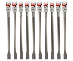 Makita Pack de 10 Cinceles Planos SDS-MAX 25 x 400 mm