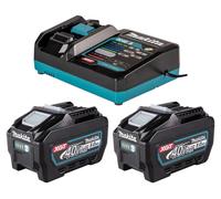 Makita Power Source Kit 2x BL 4050 F batería 40 V máx. 5,0 Ah + cargador DC 40 RA ( 1911V6-0 )