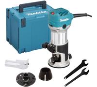 Makita RT0702CJ - Fresa y fresadora superior (710 W, aluminio, base de inmersión, pinza Ø 8 o 6 mm) en maletín Makpac