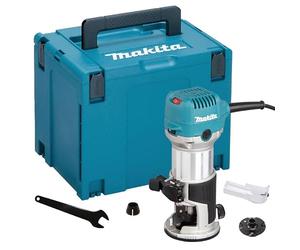 Makita RT0702CJ - Fresa y fresadora superior (710 W, aluminio, base de inmersión, pinza Ø 8 o 6 mm) en maletín Makpac
