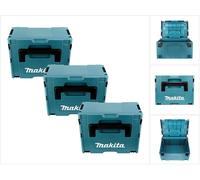 Makita Set 3x Maletín de transporte Makpac tipo 3