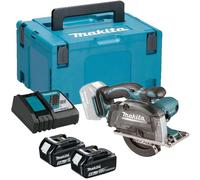 Makita - Sierra circular 18V AKU para metal 136 mm, 2x batería 5,0 Ah LXT, cargador DCS552RTJ