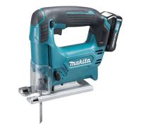 Makita - Sierra de calar a batería de 12V, 2x batería Li-ion CXT 2,0 Ah, cargador JV101DSAE